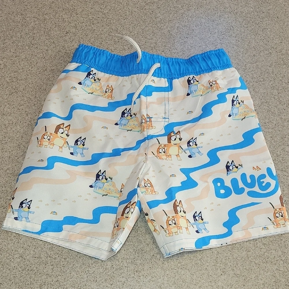 Bluey Rashguard & Trunks 2 Piece Set UPF 50+ Size 4/5 New With Tags